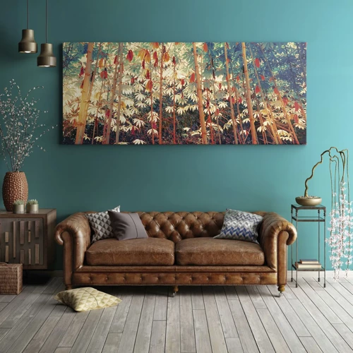 Canvas picture - Secret Life of Leaves - 100x40 cm