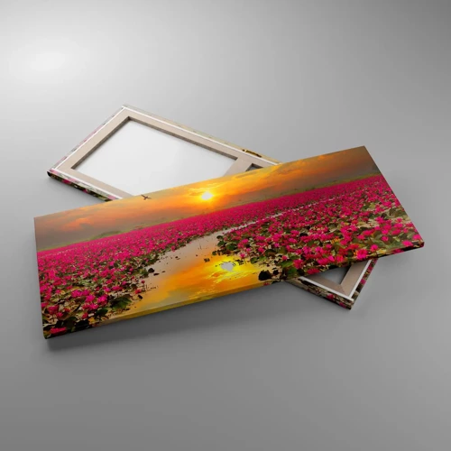 Canvas picture - Secret Life of a Lake - 100x40 cm