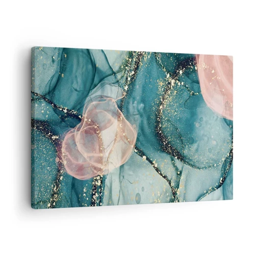 Canvas picture - Silm Blue, Tulle Pink - 70x50 cm