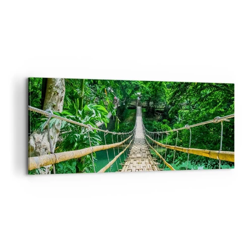 Canvas picture - Small Bridge over the Green - 100x40 cm