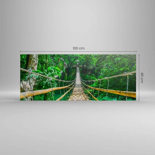 Canvas picture - Small Bridge over the Green - 100x40 cm