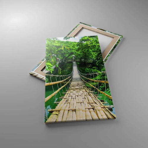 Canvas picture - Small Bridge over the Green - 45x80 cm