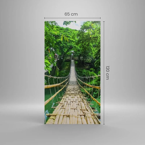 Canvas picture - Small Bridge over the Green - 65x120 cm