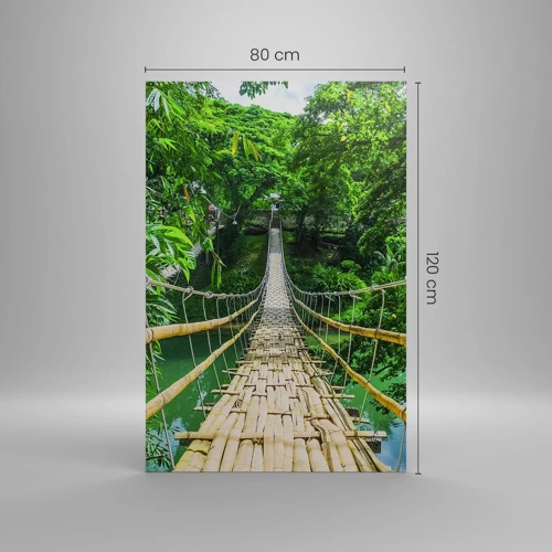 Canvas picture - Small Bridge over the Green - 80x120 cm