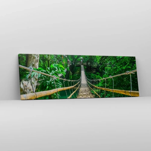 Canvas picture - Small Bridge over the Green - 90x30 cm