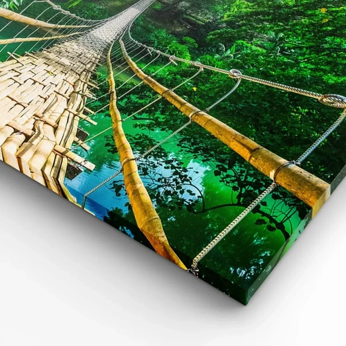 Canvas picture - Small Bridge over the Green - 90x30 cm