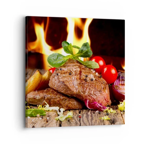 Canvas picture - Smokey Barbecue - 30x30 cm