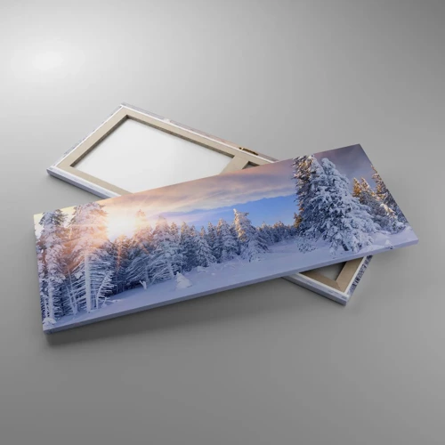 Canvas picture - Snowy Spectacle of Nature - 100x40 cm