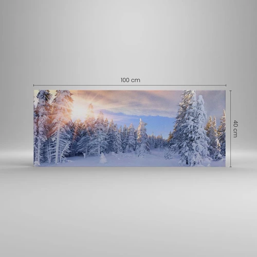 Canvas picture - Snowy Spectacle of Nature - 100x40 cm