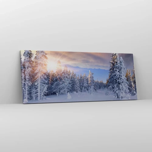 Canvas picture - Snowy Spectacle of Nature - 100x40 cm