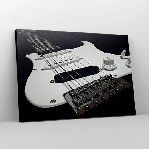 Canvas picture - Sound Hidden in White - 70x50 cm