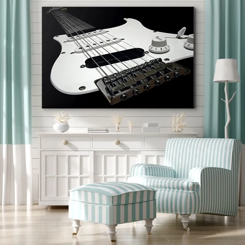 Canvas picture - Sound Hidden in White - 70x50 cm