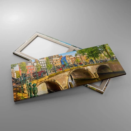 Canvas picture - Spring over the Canal - 120x50 cm