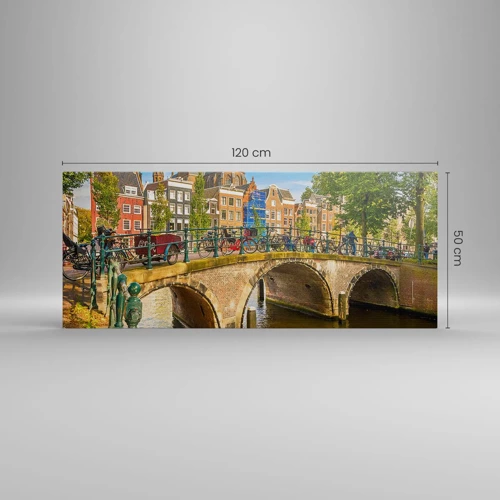 Canvas picture - Spring over the Canal - 120x50 cm