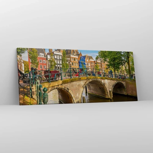 Canvas picture - Spring over the Canal - 120x50 cm