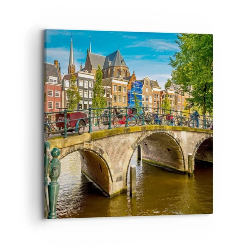 Canvas picture - Spring over the Canal - 70x70 cm