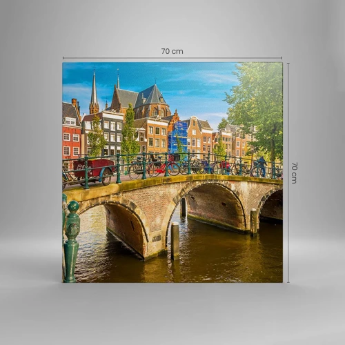 Canvas picture - Spring over the Canal - 70x70 cm