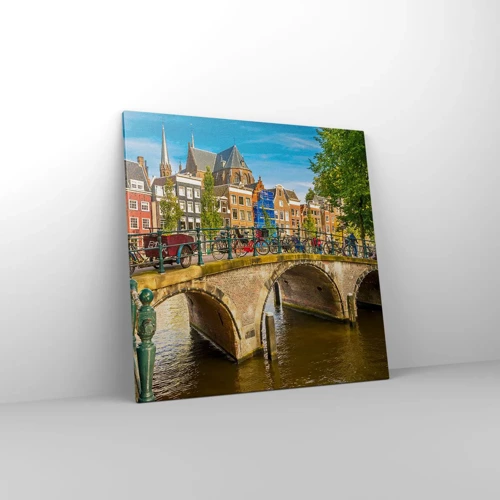 Canvas picture - Spring over the Canal - 70x70 cm