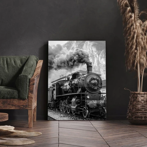 Canvas picture - Standing at the Station... - 45x80 cm