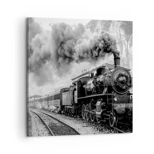 Canvas picture - Standing at the Station... - 60x60 cm