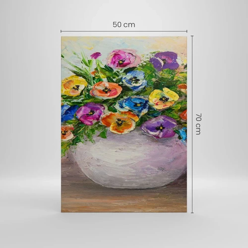 Canvas picture - Still Life with White Vase - 50x70 cm