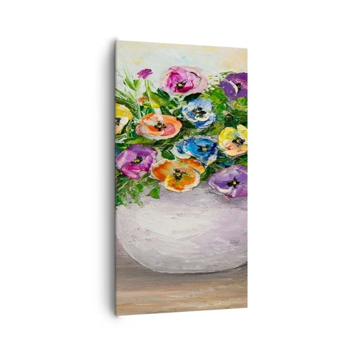 Canvas picture - Still Life with White Vase - 65x120 cm