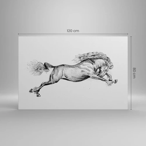 Canvas picture - Stopped at a Gallop - 120x80 cm