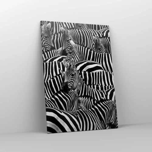 Canvas picture - Striped Group Portrait  - 70x100 cm