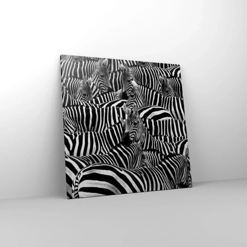 Canvas picture - Striped Group Portrait  - 70x70 cm