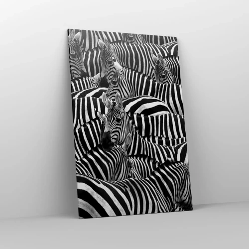 Canvas picture - Striped Group Portrait  - 80x120 cm