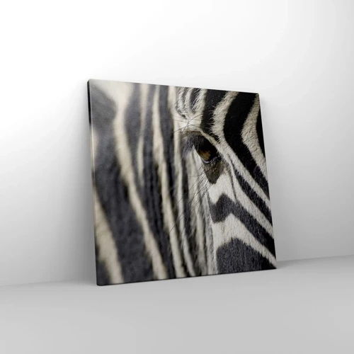 Canvas picture - Striped Portrait - 40x40 cm