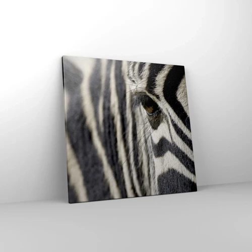 Canvas picture - Striped Portrait - 50x50 cm