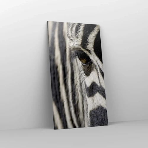 Canvas picture - Striped Portrait - 55x100 cm