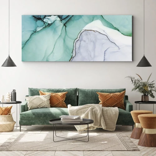 Canvas picture - Study in Turquoise - 90x30 cm