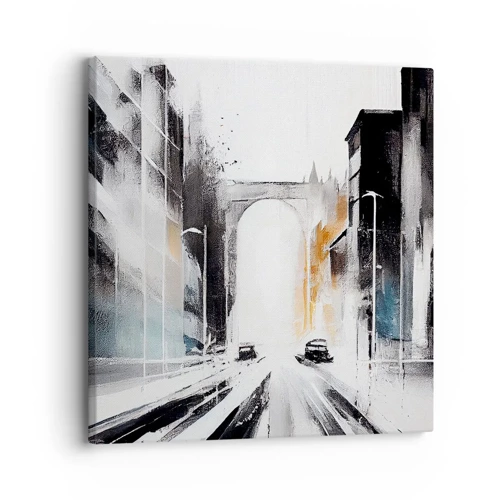 Canvas picture - Study of a City: Architecture and Movement - 30x30 cm