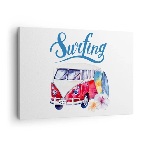 Canvas picture - Surfer's Van - 70x50 cm