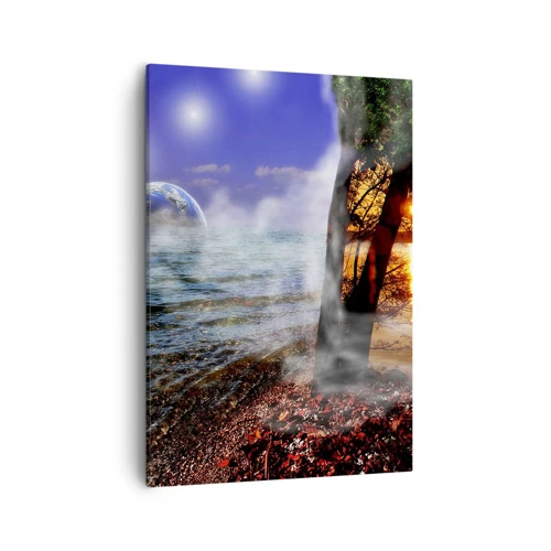 Canvas picture - Surrealistic Landscape - Unity of Nature - 50x70 cm