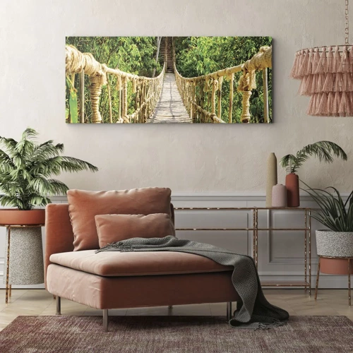 Canvas picture - Suspended in Green - 120x50 cm