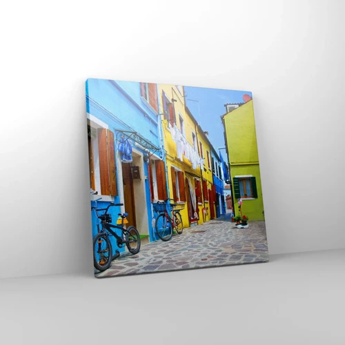 Canvas picture - Sweet, Pastel Alley  - 30x30 cm