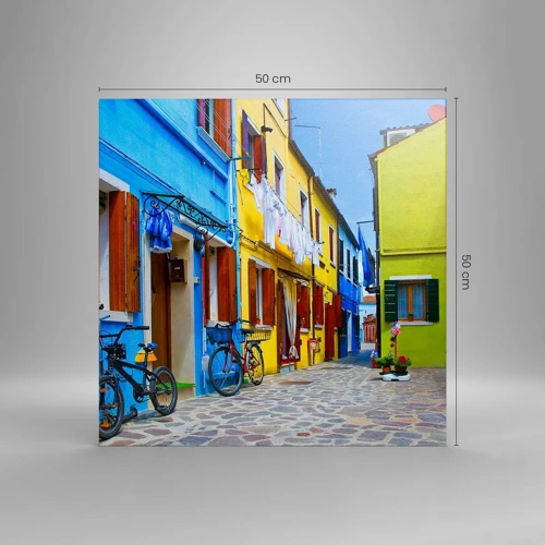 Canvas picture - Sweet, Pastel Alley  - 50x50 cm