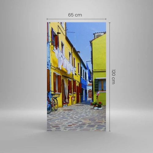 Canvas picture - Sweet, Pastel Alley  - 65x120 cm