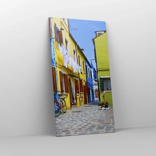 Canvas picture - Sweet, Pastel Alley  - 65x120 cm