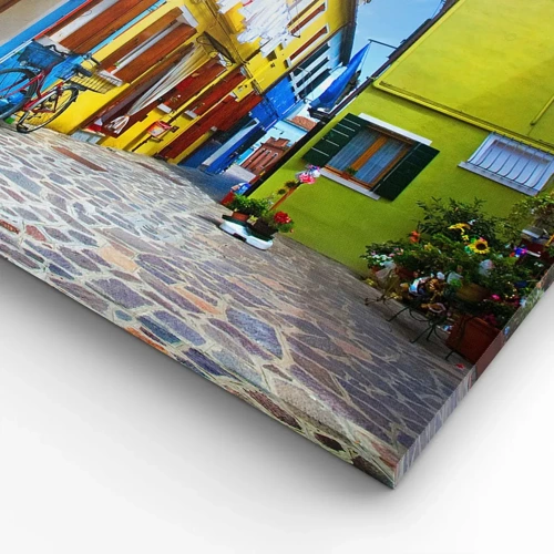 Canvas picture - Sweet, Pastel Alley  - 65x120 cm