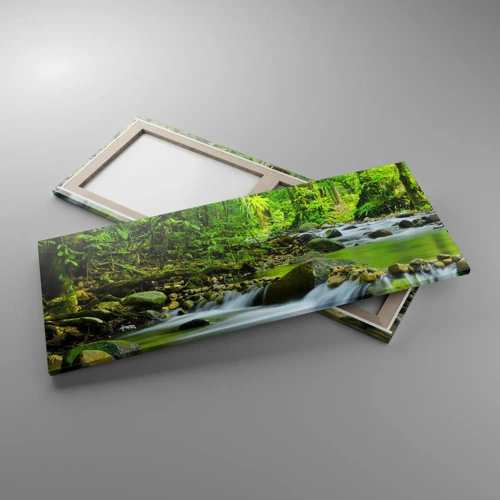 Canvas picture - Swimming in the Sea of Green - 100x40 cm