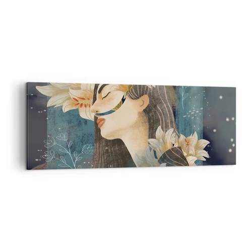 Canvas picture - Tale of a Queen with Lillies - 140x50 cm