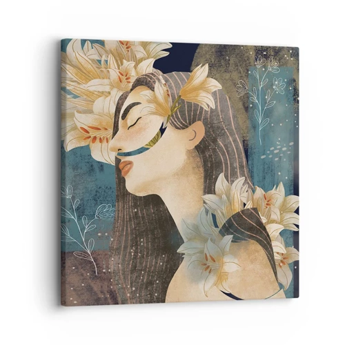 Canvas picture - Tale of a Queen with Lillies - 30x30 cm