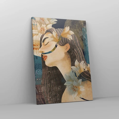 Canvas picture - Tale of a Queen with Lillies - 50x70 cm