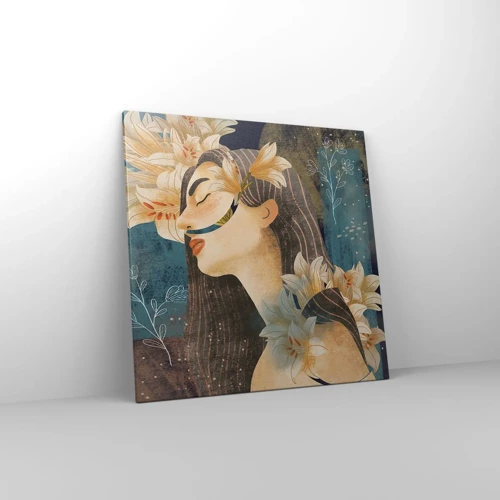 Canvas picture - Tale of a Queen with Lillies - 70x70 cm