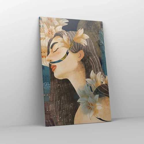 Canvas picture - Tale of a Queen with Lillies - 80x120 cm