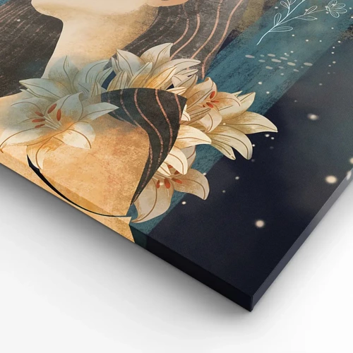 Canvas picture - Tale of a Queen with Lillies - 80x120 cm